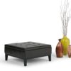 Dover - Square Coffee Table Storage Ottoman - Tanners Brown - Image 8
