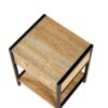 15.74" Rattan End Table With Drawer, Modern Nightstand, Metal Legs, Side Table For Living Room, Bedroom - Natural - Image 10