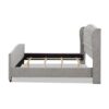 Marcella - King Upholstered Shelter Headboard Bed Set - Silver Gray - Image 3