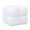 Pixel - Oversized Square Tufted Pouf Ottoman - Almond White - Image 2