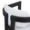 Stylish Indoor Upholstered Wood Dining Chair (Set of 2) With Rubberwood Frame - White / Black - Image 12