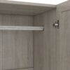 3 Door Shutter Wardrobe With Shelves - Gray - Image 7