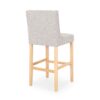 Vienna - Contemporary Tufted Wingback Counter Stools, (Set of 2) - Light Gray / Natural - Image 9