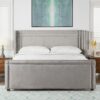 Elle - Wingback Upholstered King Bed - Silver Gray - Image 7