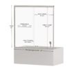 Double Sliding Bathtub Shower Door, Semi Frameless Bypass Tub Door, 1 / 4" 6Mm Tempered Glass With Explosion Proof Film, Adjustable Aluminum Alloy Frame 24D03 T60Bnx - Brushed Nickel - Image 3