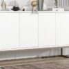 Modern Sideboard Elegant Buffet Cabinet With Large Storage Space For Dining Room, Entryway - White - Image 19
