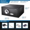 0 79 Cu Ft Biometric Security Safe - Black - Image 9
