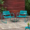 Contemporary Conrad Chair Outdoor Seating - Teal - Image 6