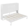 Queen Size Murphy Wall Bed Modern Design With LED Lights - White - Image 8