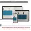 Contemporary Wall Mounted Bathroom Vanity With 3 Soft Close Doors - Lake Blue - Image 5