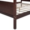 Queen Size Canopy Platform Bed With Headboard And Footboard, Slat Support Leg - Espresso - Image 5