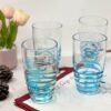 Leading Ware Swirl Acrylic Glasses Drinking (Set of 4), 20Oz, Bpa Free, Durable Plastic - Blue - Image 4