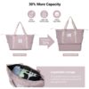 Luggage Set Of 5 Pieces, Expandable Hard Pc Luggage Set With Tsa Lock For Rotating Wheels, Lightweight Rolling Luggage - Sand - Image 4