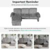 Convertible Futon Sofa Bed Futon Sofa Couch With An Adjustable Backrest, A Reversible Chaise Lounge And 2 Removable Armrest Pillows For Living Room - Gray - Image 7
