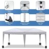 10'X20' Folding Canopy With 6 Removable Sidewalls Outdoor Event Shelter UPF 50+ Gazebo Portable Tents For Parties Beach Camping Wedding Ez Pop Up Canopy - White - Image 3