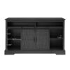 Fireplace TV Stand For Tvs Up To 65", Entertainment Center With 23" Electric Fireplace, Farmhouse TV Stand Industrial Media Console With Sliding Barn Door For Living Room - Dark Gray - Image 7