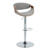 Curvo - Mid-Century Modern Adjustable Barstool & Swivel (Set of 2) - Gray - Image 2
