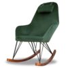 Chloe - Mid Century Modern Rocker Livingroom And Bedroom Chair - Green - Image 2
