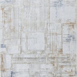 Textures - 2'7" X 7' Area Rug - Multi / White