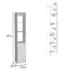 Linen Cabinet, 1 Door, 6 Shelves - White - Image 8