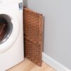 Laundry Hamper With Lid PE Rattan Powder Coating Frame Clothes Hampers With 2 Removable Bags, Wheels, 160L - Brown - Image 23