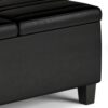 Ellis - Coffee Table Storage Ottoman - Distressed Black - Image 7