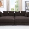 Duke - 4 Piece Upholstered Sectional - Dark Brown - Image 6
