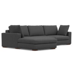 Charlie - Deep Seater Left Sectional Sofa - Gray