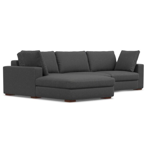 Charlie - Deep Seater Left Sectional Sofa - Gray
