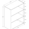Bookshelf, Bookcase, 4 Tier, For Office, Transitional - Espresso - Image 5