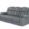 Raize - 10 Power Reclining Sofa With DDT, WC And LED - Gray - Image 6