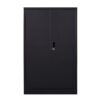 Metal Storage Cabinet With Locking Doors And Adjustable Shelf, Folding Filing Storage Cabinet, Folding Storage Locker Cabinet For Home Office, School, Garage - Black - Image 7