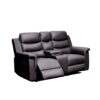2 Seat Reclining Loveseat With Middle Console Slipcover, Stretch Loveseat Reclining Sofa Covers - Black - Image 6
