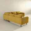 Amber - Velvet Corner Sectional Sofa - Yellow - Image 3
