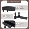 Console Table Long Console Table With Drawers And Shelf For Entryway, Hallway, Living Room - Espresso - Image 9