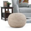Yolanda - Round Pouf - Natural - Image 6