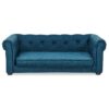 Elegant Rectangle Pet Bed Durable Elevated Dog Sofa Bed Comfortable Dog Couch Foam - Blue - Image 6
