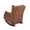 Moss - Upholstered Rocking Recliner With Diamond Tufting And Wingback - Light Brown - Image 5