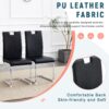 (Set of 4) Material Bow Shaped Chairs Perfectly Integrated Into Industrial And Modern Home Design - Black - Image 10