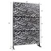 Outdoor & Indoor Privacy Screen Metal Privacy Screen, Freestanding Decorative Privacy Screen For Deck Balcony Patio - Black - Image 3