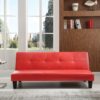 Versatile Contemporary Sofa Bed - Red - Image 5