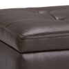 Cosmopolitan - Storage Ottoman Bench With Open Bottom - Chocolate Brown - Image 8