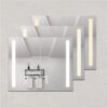 36" X 30" Medicine Cabinet With LED Vanity Mirror, Anti-Fog, Dimmable, Recessed Or Surface Mount, Aluminum 3000K~6000K Lighted Double Door Bathroom Cabinet With Touch Switch - Silver - Image 3