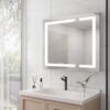 36" X 30" Medicine Cabinet With LED Vanity Mirror, Anti-Fog Recessed Or Surface Mount Bathroom Double Door Large Storage 3000K~6000K Bright Lighted Aluminum Storage Cabinet With Touch Switch - Silver - Image 4