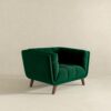 Addison - Lounge Chair Dark - Brown / Dark Green - Image 4