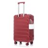 Set 3 Pieces 20" / 24" / 28" Abs Spinner Wheel Luggage, Matching Color, With Combination Lock - Wine Red - Image 22