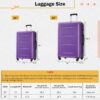 2 Piece Luggage Set With Bags Expanable Spinner Wheels ABS Lightweight Suitcase With Tsa Lock 20" / 28" - Purple - Image 9