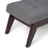 Draper - Mid Century Tufted Ottoman Bench - Slate Gray - Image 6