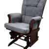 Adeliza - Microfiber Glider Chair With Ottoman - Gray - Image 2