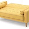 Vibrant Contemporary Loveseat Bed - Yellow - Image 4